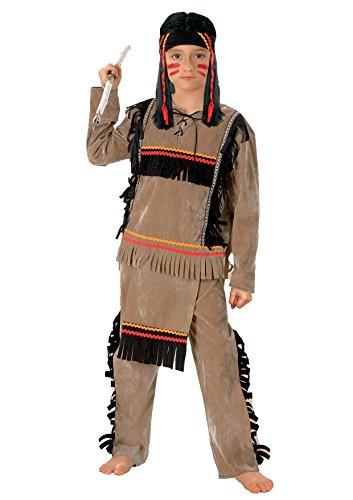 Flowers Paolo 27127 - Indischer Apache Kinderkostüm, 3-4 Jahre, beige/schwarz/rot Flowers Paolo 27127 - Indischer Apache Kinderkostüm, 3-4 Jahre, beige/schwarz/rot von Ciao