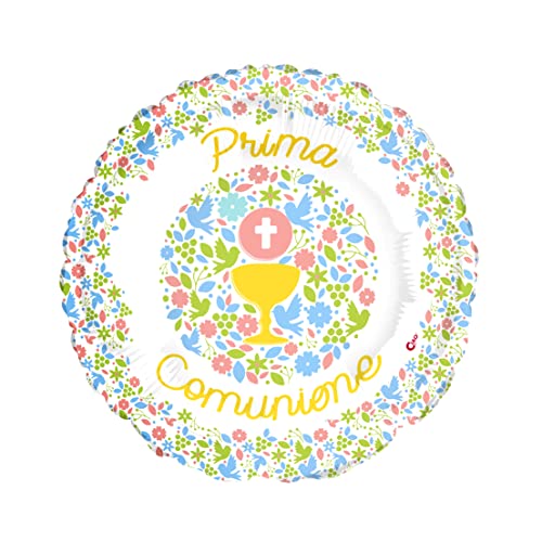 Folienballon Mylar, rund, 46 cm, 18 Zoll, Erstkommunion Folienballon Mylar, rund, 46 cm, 18 Zoll, Erstkommunion von Ciao