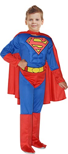 Ciao- Superman costume disguise boy official DC Comics (Size 10-12 years) with padded muscles von Ciao