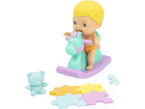 Cicciobello Aocicci CC010 Baby mit Schaukelpferd, mit Zubehör, Verschiedene Modelle für Mädchen oder Jungen, Spielzeug für Kinder ab 3 Jahren von Cicciobello