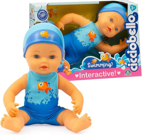 Cicciobello Swimming Schwimmen wirklich freier Stil und EIN buntes Kostüm mit passender Mütze, für Kinder ab 2 Jahren, wertvolle Spiele von Cicciobello