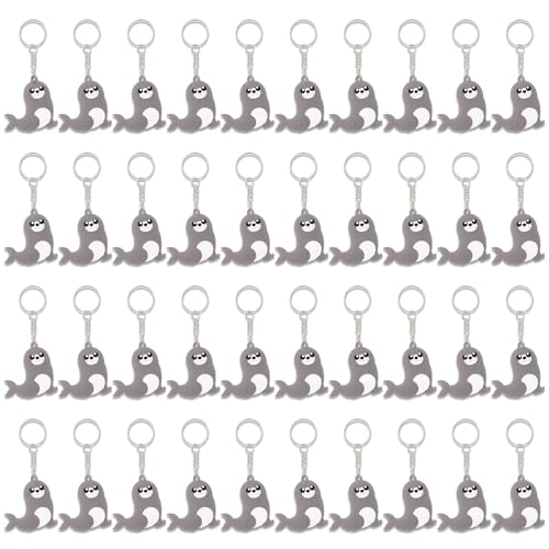 CiciBear 40 Stück Schlüsselanhänger Partygeschenke für Seelöwen-Party, Ozean-Tierkreatur, Goodie-Bag-Füllung, Kindergeburtstag, Karnevals-Belohnungen von CiciBear