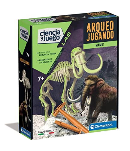 Clementoni - Arqueojugando Mamut, Fluoreszierendes Lernspiel 550272, 23.9 x 19.6 x 0.8 von Clementoni