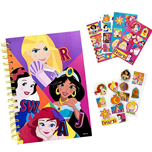 Cife 41968 decorat Princesas Tagebuch mit Zubehör Prinzen Disney Bright, BE Bold-mit Doppelspitzen, Aufklebern und dekorativen Bändern, Sortiert von Cife