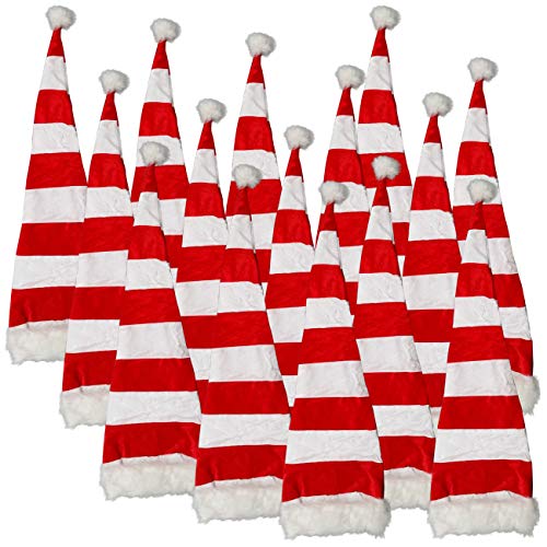 Ciffre 15 Stück im Set Weihnachtsmütze Nikolausmütze Winter Mütze Mützen Nikolaus Rot Weiß Lang Ciffre 15 Stück im Set Weihnachtsmütze Nikolausmütze Winter Mütze Mützen Nikolaus Rot Weiß Lang von Ciffre