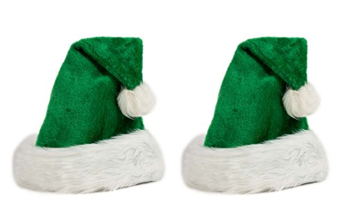 Ciffre 2 er Set Weihnachtsmütze Nikolausmütze Plüsch Rand Grün Weihnachtsfeier X58 Ciffre 2 er Set Weihnachtsmütze Nikolausmütze Plüsch Rand Grün Weihnachtsfeier X58 von Ciffre
