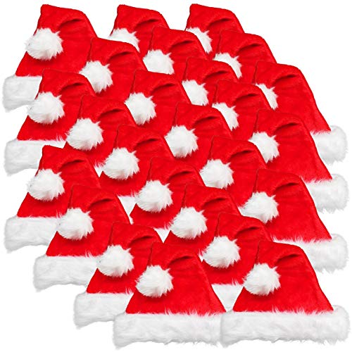 Ciffre 25er Set WEIHNACHTSMÜTZE NIKOLAUSMÜTZE PLÜSCH DICKER FELLRAND für alle KOPFGRÖßEN Erwachsene und Kinder Ciffre 25er Set WEIHNACHTSMÜTZE NIKOLAUSMÜTZE PLÜSCH DICKER FELLRAND für alle KOPFGRÖßEN Erwachsene und Kinder von Ciffre