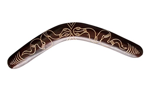 Ciffre 40cm Bumerang Bummerang Boomerang Deko Fair Trade Geschnitzt Schlange Australien von Ciffre