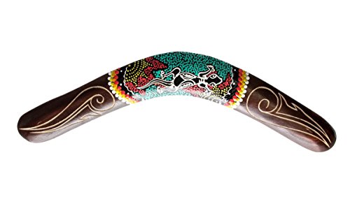 Ciffre 40cm Bumerang Bummerang Boomerang Deko Fair Trade Handbemalt Gecko Geschnitzt Holz Ciffre 40cm Bumerang Bummerang Boomerang Deko Fair Trade Handbemalt Gecko Geschnitzt Holz von Ciffre