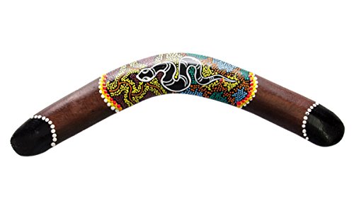 Ciffre 40cm Bumerang Bummerang Boomerang Deko Schlange Fair Trade Handbemalt Australien von Ciffre