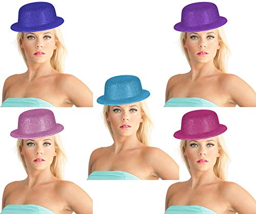Ciffre 5 er Set B stylische Melonenhüte mit Glitzerstaub Zylinder Melone Partyhut Disco Fasching Rund Karneval Glitzer Ciffre 5 er Set B stylische Melonenhüte mit Glitzerstaub Zylinder Melone Partyhut Disco Fasching Rund Karneval Glitzer von Ciffre