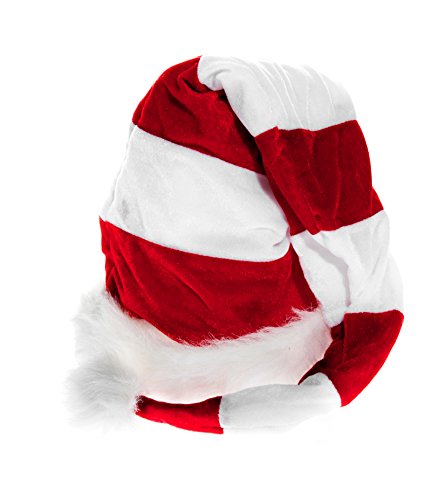 Ciffre Lange Große Weihnachtsmütze Nikolausmütze Rot Weiß Santa Mütze Gestreift Neu von Ciffre