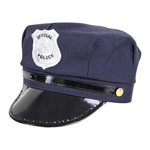 Ciffre Polizeimütze Blau - Fasching Karneval Hut Maske Perücke Polizist Einsatz Blau von Ciffre