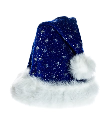 Ciffre Weihnachtsmütze Nikolausmütze Blau Plüsch mit Glitzer Staub Dicker Fellrand X18 Ciffre Weihnachtsmütze Nikolausmütze Blau Plüsch mit Glitzer Staub Dicker Fellrand X18 von Ciffre