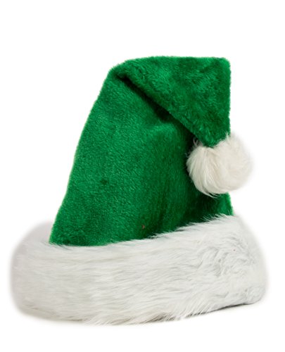 Ciffre Weihnachtsmütze Nikolausmütze Mütze Weihnachten Nikolausmütze Santa Christmas Nikolaus Grün Dick Plüsch von Ciffre
