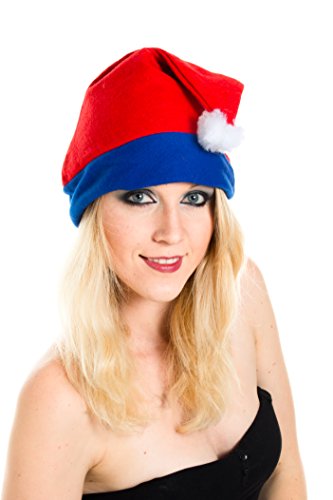 Ciffre Weihnachtsmütze Nikolausmütze Santa Xmas Mütze Rot Blau Schlicht Nikolaus Neu von Ciffre