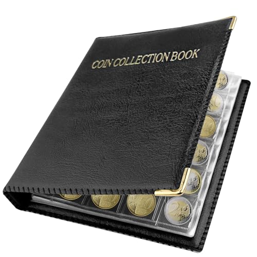 Cigrubo münzen aufbewahrung, 20 Seiten münzalbum, euro münzen sammelalbum, münzsammelalbum mit Reißverschlüsse, 480 Taschen münzenalbum, coin collection book, Professional münzsammlungsalbum (schwarz) Cigrubo münzen aufbewahrung, 20 Seiten münzalbum, euro münzen sammelalbum, münzsammelalbum mit Reißverschlüsse, 480 Taschen münzenalbum, coin collection book, Professional münzsammlungsalbum (schwarz) von Cigrubo
