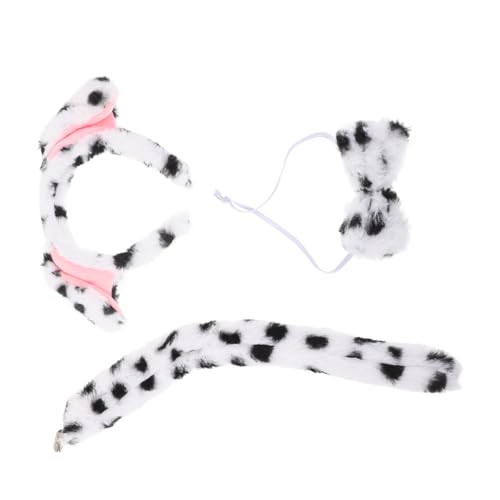 Ciieeo 1 Satz Hundekostüm Zubehör Teiliges Cosplay mit Tierohren Haarband und Fliege für Halloween Tier Themenpartys und Bühnenaufführungen von Ciieeo
