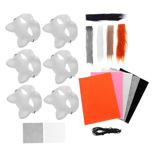 Ciieeo 1 Satz Katzenmaskenset dekorative Masken Tiermasken Halloween-Maske weiße Plastikmaske Bemalbare Tiermaske Maskenbau-Kit Katzenpartybevorzugungsmasken Halbmaske PVC Ciieeo 1 Satz Katzenmaskenset dekorative Masken Tiermasken Halloween-Maske weiße Plastikmaske Bemalbare Tiermaske Maskenbau-Kit Katzenpartybevorzugungsmasken Halbmaske PVC von Ciieeo
