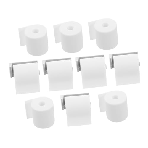 Ciieeo 1 Satz Papierrollenmodell Mini-Toilettenpapier Zubehör für Puppenhäuser Puppenhauszubehör Fun Toilettenpapierhalter Puppenhaus -Toilettenpapierhalter Plastik Weiß von Ciieeo