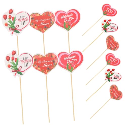 Ciieeo 1 Satz Torteneinsätze Zum Muttertag Thematisiert Mama Kuchen Topper Mütter Kuchen -topper Wählt Tortenaufleger Zum Muttertag Party Dekoration Kuchendeckel Braut- Gold Holz 48 Stück von Ciieeo