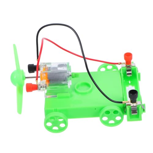 Ciieeo 1 Satz Windmotorauto windbetriebenes windbetriebenes Automodell Windbetriebenes Autospielzeug DIY-Experimente Auto zusammenbauen Lehrhilfe Abs Green von Ciieeo