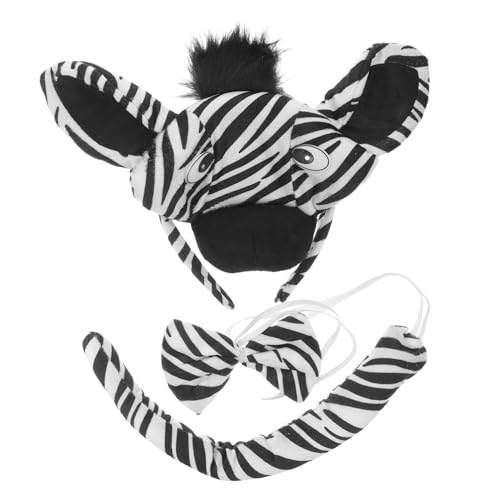 Ciieeo 1 Satz Zebra in Haarband gekleidet Zebra-Zubehör Karnevalskopfschmuck für Damen Zebra -Stirnband Karneval Halloween Kostüme Tier-Cosplay-Kostüm Baumwolle von Ciieeo