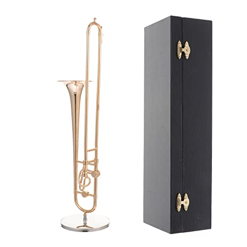 Ciieeo 1 Stück Miniatur Posaune Modell Dekoratives Instrument für Schreibtisch mit Schwarzem Etui und Ständer Langlebig und für Musikliebhaber Ciieeo 1 Stück Miniatur Posaune Modell Dekoratives Instrument für Schreibtisch mit Schwarzem Etui und Ständer Langlebig und für Musikliebhaber von Ciieeo