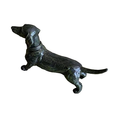 Ciieeo 1 Pc Dackel Hund Skulptur Aus Resin Dekorative Figur Für Wohnzimmer Büro Und Schreibtisch Schwarzes Hundedesign Als Stilvolle Wohnaccessoire von Ciieeo