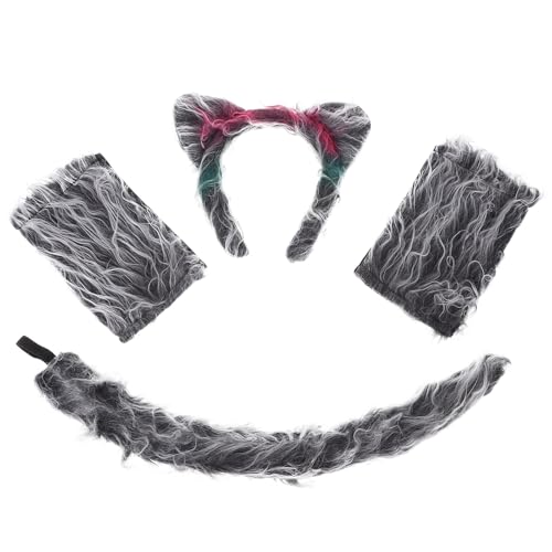 Ciieeo 1 Wolfskostüm-set – Inklusive Wolfsohren-stirnband, Und Handschuhen – Tier-cosplay-zubehör für Und Erwachsene, Halloween-party-verkleidung Ciieeo 1 Wolfskostüm-set – Inklusive Wolfsohren-stirnband, Und Handschuhen – Tier-cosplay-zubehör für Und Erwachsene, Halloween-party-verkleidung von Ciieeo