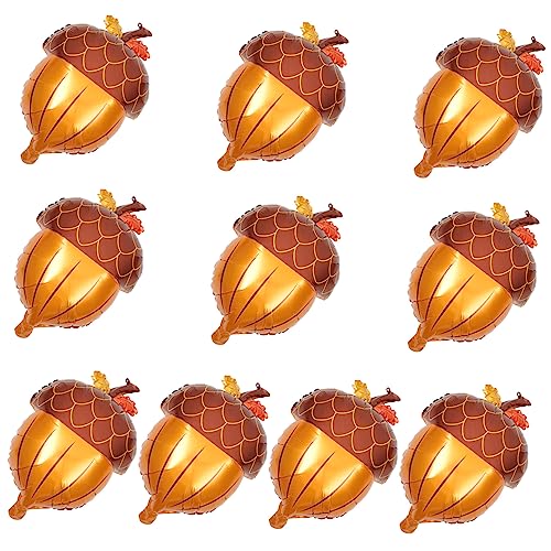 Ciieeo 10 Stück Folienballons Form von Kürbis und für Herbstliche Thanksgiving Feiern Orangefarbene Ballons zur Dekoration Ihrer Festlichkeiten von Ciieeo