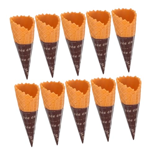 Ciieeo 10 Stück Mini Eiscreme Realistische Eiscreme Dekorationen für Puppenhäuser und DIY Projekte Robust und Detailreich für Kreative Bastelarbeiten und Spielzeugrequisiten von Ciieeo