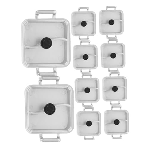 Ciieeo 10 Stück Mini -Simulation Hotpot Miniatur-kochzubehör Bildungsmini -kocher Miniaturtöpfe Puppenhaus-küchenzubehör Mini Hot Pot Model Mini-Topf Silver Plastik von Ciieeo