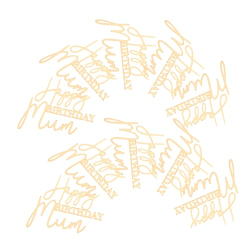 Ciieeo 10 Stück Teiliges Cake Topper Happy Birthday Mom Hochwertige und Langlebige Kuchen-dekoration für Müttergeburtstag Vielseitig Einsetzbar bei Party und Familienfeier von Ciieeo