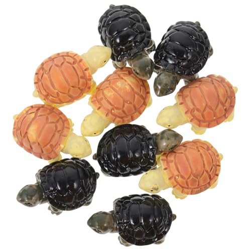 Ciieeo 10 Stück Teiliges Miniatur schildkröten Ornament aus Hochwertigem Harz Lebensechte Bonsai Gartenfigur Dekorativ für Zimmer Aquarium Mikro Landschaft Geschenkidee für Sammler von Ciieeo