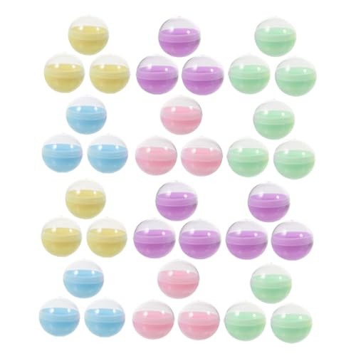 Ciieeo 100 Stück -schale in Macaron-farbe Spielzeugautomat Durchsichtige Plastikkugeln Verkaufsautomaten Zu Verkaufen Runde Kapseln Aus Dem Automaten Kapselautomat Klare Kugel Pp von Ciieeo