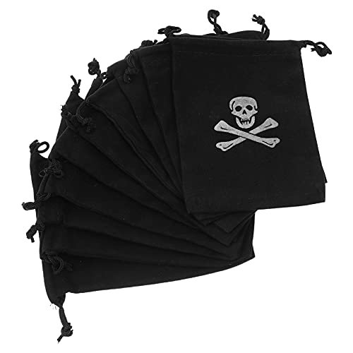 Ciieeo 10Stücke Kordelzug Piratenbeutel Halloween Süßigkeiten Aufbewahrungstaschen Kreatives Design für Partys für Halloween Erntedankfest Tag der Toten Ciieeo 10Stücke Kordelzug Piratenbeutel Halloween Süßigkeiten Aufbewahrungstaschen Kreatives Design für Partys für Halloween Erntedankfest Tag der Toten von Ciieeo