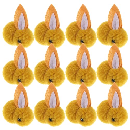 Ciieeo 12 Stück Mini-Plüschhasen Kleine Gelenkkaninchen Plüschkaninchen Miniaturfiguren Für Osterkuchen Cupcake-Topper Und Hochzeitsfeier-Dekoration (/5 5 X 5 5 X 3 Cm) von Ciieeo