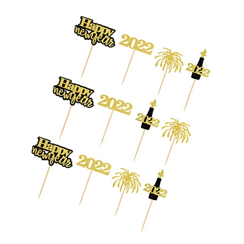 Ciieeo 12 Stück Neujahrs Tortendeko Cake Toppers für Cupcakes und Torten DIY Dekoration für Neujahrsfeiern und Backen Ciieeo 12 Stück Neujahrs Tortendeko Cake Toppers für Cupcakes und Torten DIY Dekoration für Neujahrsfeiern und Backen von Ciieeo