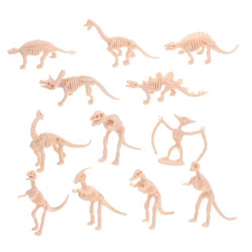 Ciieeo 12 Stück Teiliges Dinosaurier Skelett aus Kindersicherem Kunststoff Edukatives Fossilien Modell zum Ausgraben und Sammeln Geschenk und Deko für Dinosaurier Geburtstagspartys von Ciieeo