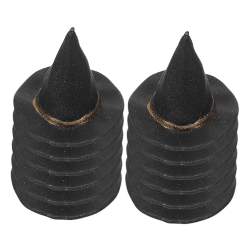 Ciieeo 12 Stück Teiliges Miniatur Hexenhut Kleine Halloween Deko für Puppenhaus DIY Bastelzubehör Langlebige Mini Hexenhüte als Foto Requisiten und Wohnaccessoires von Ciieeo