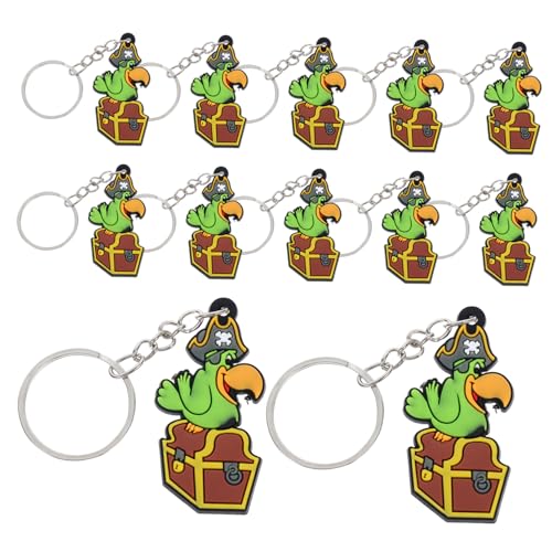 Ciieeo 12 Stück Teiliges Piraten schlüsselanhänger Charmantem Papagei Kindgerechtes Design Vielseitig als Partygeschenk Geburtstags mitgebsel und Dekoratives Accessoire von Ciieeo