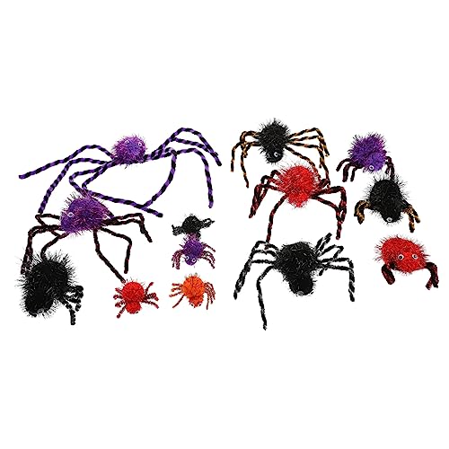 Ciieeo 13 Stück Halloween Spinne Gefälschte Haarige Spinne Party Spinnen Requisiten Künstliche Halloween Spinnen Realistische Spinnen Spielzeug Party Festival Geschenke Horror von Ciieeo