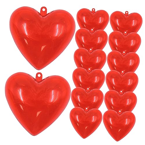 Ciieeo 14 Stück Teiliges Herzball Dekorset mit Aufhängeloch DIY Herzboxen für Valentinstag Hochzeitsdeko Geschenkverpackung Partydekoration Wiederbefüllbar von Ciieeo