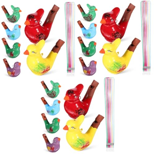 Ciieeo 18 Stück Keramische Vogelpfeifen mit Bunten Tiermotiven Wasserspielzeug für Realistische Vogelgeräusche Tragbare Lerninstrumente mit Lanyards Fördert Musikalische Entwicklung und Ciieeo 18 Stück Keramische Vogelpfeifen mit Bunten Tiermotiven Wasserspielzeug für Realistische Vogelgeräusche Tragbare Lerninstrumente mit Lanyards Fördert Musikalische Entwicklung und von Ciieeo
