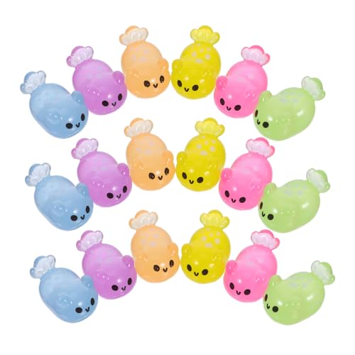 Ciieeo 18stücke Mini-meerestierfiguren Aus Kunstharz Kleine Meeresfiguren Inklusive Leuchtendem Glanz Für Aquarien Topfpflanzen Und Puppenhaus-Dekoration von Ciieeo