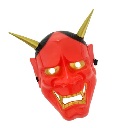 Ciieeo 1Stk Maske für Halloween japanische Maske Outfit für Männer Kostüme für Erwachsene Teufel Kostüme Kostümmaske Maskerade-Maske Halloween-Maske Party-Maske bilden Requisiten Mann rot von Ciieeo
