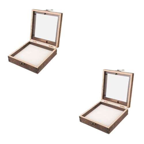 Ciieeo 2 Sets Insektenprobenbox Aus Glas Schmetterlingsanzeige Schmetterlingsrahmen Motte Mini Spinne Plüsch Getreidespender Fliegende Dekoration Hamsterkäfig Fangwerkzeug von Ciieeo