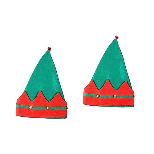 Ciieeo 2 Stk Elfenhut Geschenke Für Erwachsene Elfenmütze Aus Filz Elfenmütze Für Erwachsene Kostüme Für Erwachsene Weihnachtself-kostüm Hüte Weihnachten Goldener Samt Partyhut Rot Kind von Ciieeo
