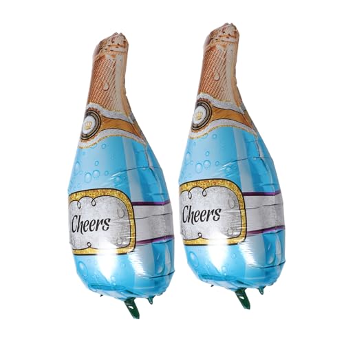 Ciieeo 2 Stück Aluminiumfolie Ballons Große Weinflasche und Weinglas Folienballons Wiederverwendbar für Geburtstagsfeiern Hochzeiten Party Dekoration Raumdeko von Ciieeo